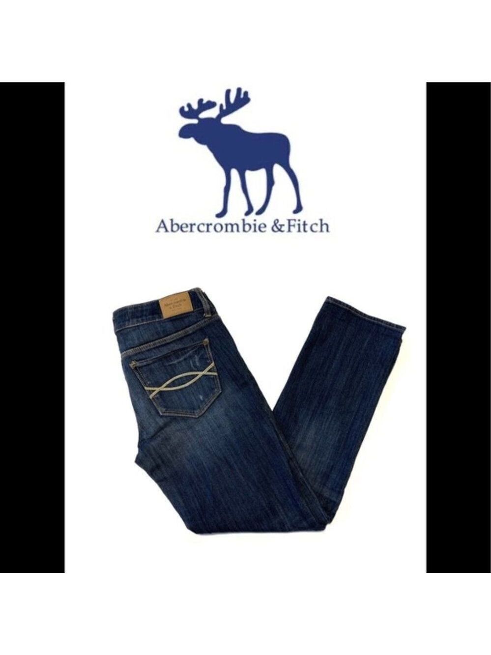 ABERCROMBIE & Fitch distressed crop skinny jeans
